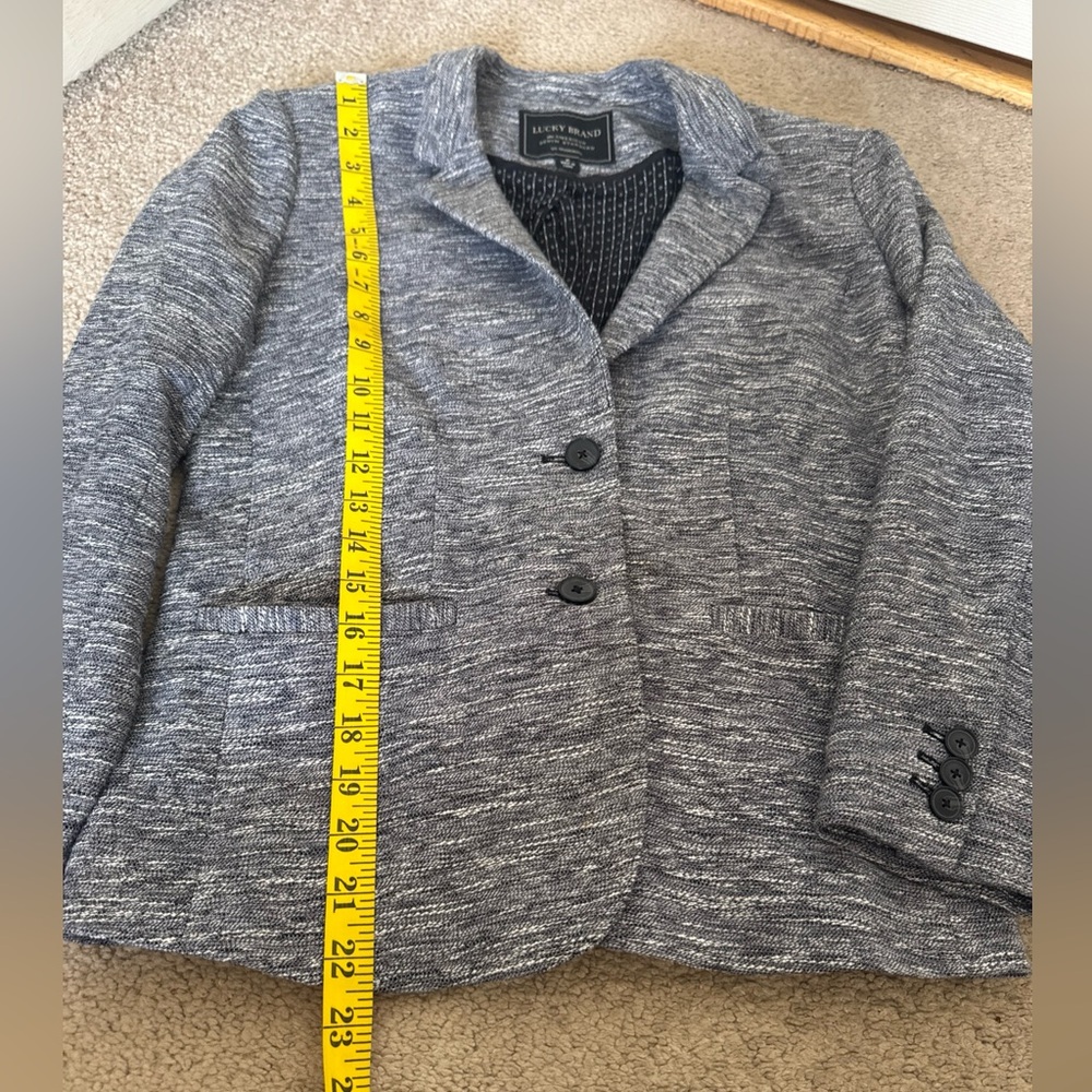 Lucky Brand Women's Blue Blazer Size 2 Excellent Condition Casual Jacket - Picture 7 of 8